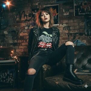 ROLLING STONES Cherry Lips Shirt XL Black Bravado Licensed Band Tee Indie Sleaze